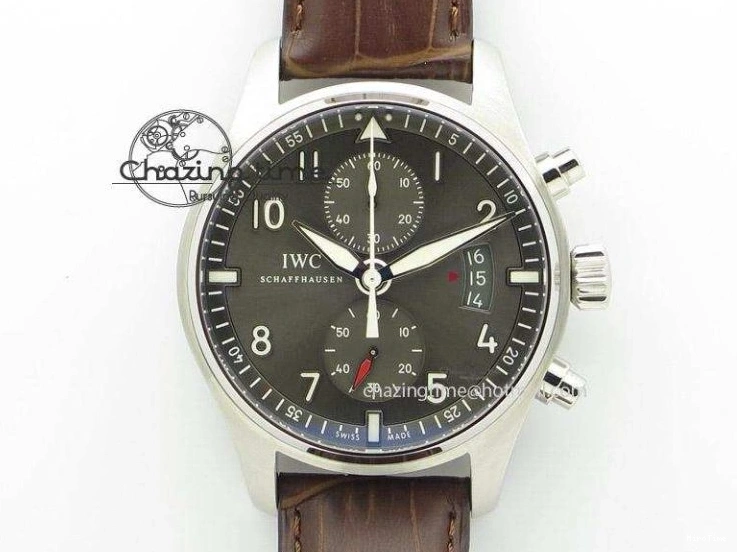 MIROTIME 0501 Portofino 37mm SS V7F 1:1 Best Edition Gray Dial on Black Leather Strap A Practical 7094
